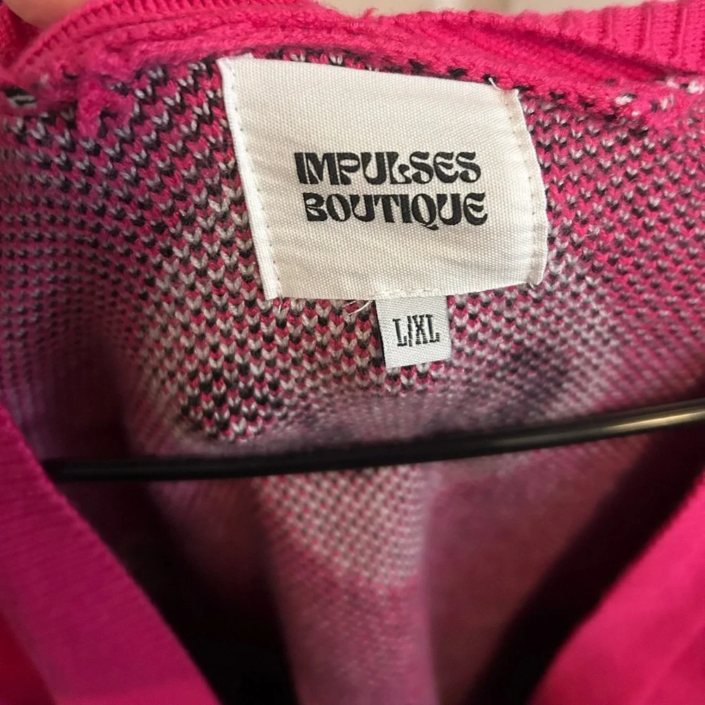 Impulses Boutique Pink Alien Sweater - Picture 4 of 4